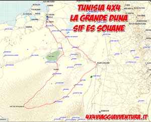 SIF ES SOUANE MAPPA TUNISIA 4X4